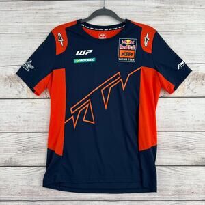 Red Bull KTM Racing Team Jersey T-Shirt Adult Medium Blue Orange